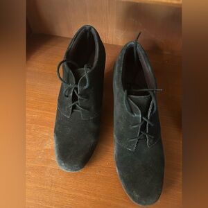 Women’s Clarks Black Suede Ankle Boots